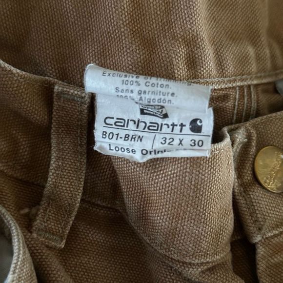 Carhartt Double Knee Duck Pants Size 32x30 Made in USA Loose Original Fit - Picture 9 of 9